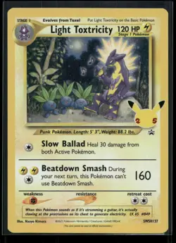Light Toxtricity SWSH137 Holo Sword & Shield Promo LP Pokemon - Image 1