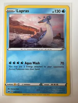Lapras 048/202 Rare Sword & Shield Pokemon Near Mint - Image 1