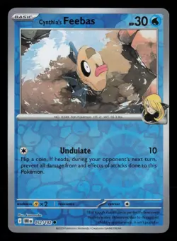 Cynthia's Feebas 052/182 Common Destined Rivals Pokemon Reverse Holo Near Mint - Image 1