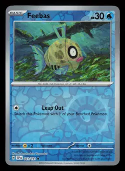 Feebas 041/191 Common Surging Sparks Pokemon Reverse Holo Near Mint - Image 1