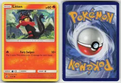 Litten 12/70 Common Dragon Majesty Pokemon LP - Image 3