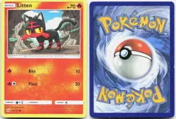 Litten 24/149 Common SM Base Set Pokemon HP - Image 3