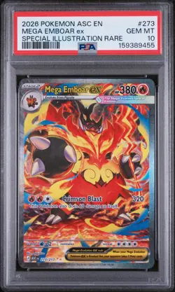 2026 POKEMON ASC EN-ASCENDED HEROES #273 MEGA EMBOAR EX PSA 10 - Image 1