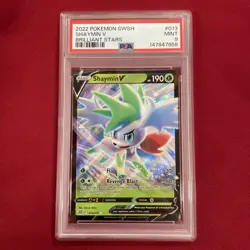 GRADED PSA 9 2022 Pokemon SWSH Shaymin V Brilliant Stars #013 - Image 1