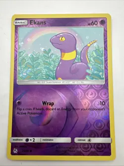 Pokemon - Ekans 25/68 - Hidden Fates - Reverse Holo - Near Mint Custom Order - Image 1