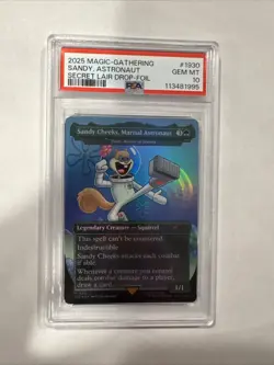 2025 MTG Magic The Gathering Spongebob Secret Lair Sandy Astronaut PSA 10 - Image 1
