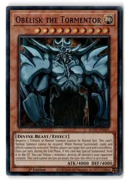 Obelisk the Tormentor 1st Edition Ultra Rare EGO1-EN001 LP - Image 1