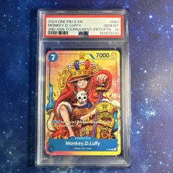 PSA 10 Gem Mint Luffy Promo P-043 2nd Anniversary Tournament Exclusive One Piece - Image 1