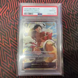 CARTE ONE PIECE - PROMO P-075 MONKEY D. LUFFY JAPAN EXPO 2025 PROMO GOLD FOIL FR - Image 3