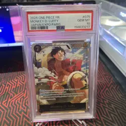 CARTE ONE PIECE - PROMO P-075 MONKEY D. LUFFY JAPAN EXPO 2025 PROMO GOLD FOIL FR - Image 5