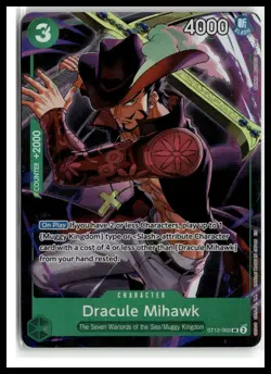 One Piece Promotion Cards #ST12-003 Dracule Mihawk (Illustration Box Vol.4) - Image 1