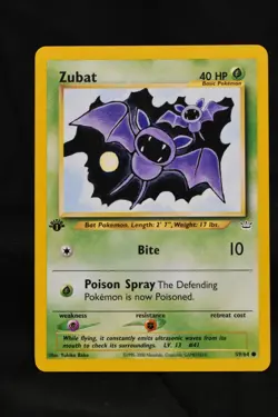 Zubat 1st Edition 59/64 NM Neo Revelation Regular Common Pokemon TCG Card - Image 1
