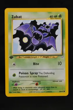 Zubat 1st Edition 59/64 NM Neo Revelation Regular Common Pokemon TCG Card - Image 2