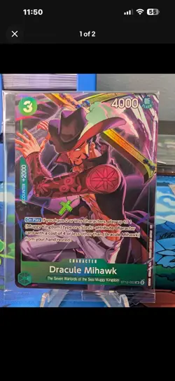DRACULE MIHAWK ILLUSTRATION VOL. 4 ONE PIECE PROMO CARD SEALED ST12-003 SEALED - Image 1