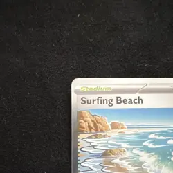 Surfing Beach 114/086 Trainer Stadium English Pokemon Card TCG Near Mint NM - Image 3