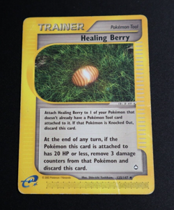Healing Berry 125/147 Non Holo Vintage Pokemon Card Aquapolis 2002 Moderate Play - Image 1