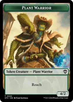 MTG Outlaws of Thunder Junction - Plant Warrior 4/2 & Plant 0/1 [Token] - Image 1