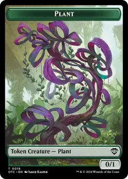 MTG Outlaws of Thunder Junction - Plant Warrior 4/2 & Plant 0/1 [Token] - Image 2