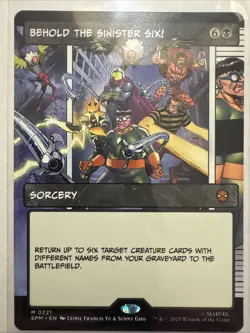 MTG Behold The Sinister Six! 0221 Regular (Borderless) Marvel's Spider-Man NM - Image 1