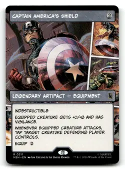 Captain America's Shield (Borderless) (0311) 311 Marvel Super Heroes NM/M MTG - Image 1