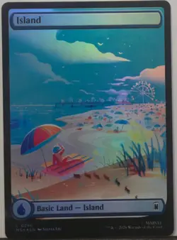 Magic: The Gathering Island 0280 Basic Land Marvel Super Heroes Foil - Image 1