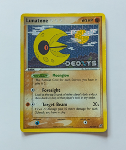 Lunatone 36/107 Deoxys Reverse Holo Rare Pokemon Card MP - Image 1