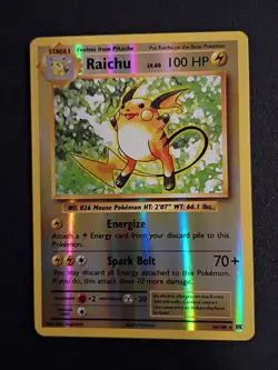 Pokemon TCG Raichu 36/108 Evolutions Set Reverse Holo Rare - Image 1