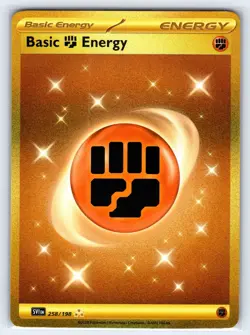 Basic Fighting Energy 258/198 Scarlet & Violet Hyper Rare Pokemon Holo Near Mint - Image 1