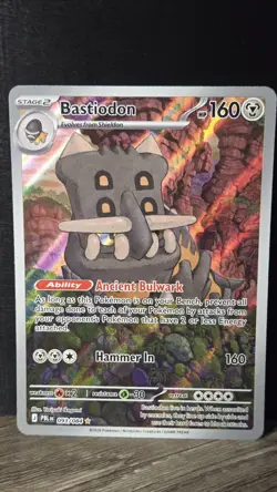 Pokemon TCG Bastiodon 093/084 Me05: Pitch Black Illustration Rare NM/M - Image 1
