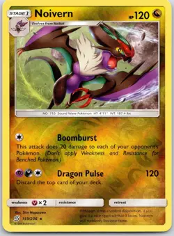 Noivern 159/236 Rare Unified Minds Pokemon Reverse Holo Lightly Played - Image 1