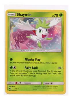 Shaymin 7/73 Holo Rare Holo Shining Legends Pokemon TCG - Image 1