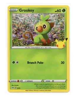 Grookey 8/25 Promo Holo McDonald's 25th Anniversary Promos Pokemon TCG - Image 1