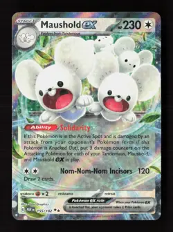 Maushold ex 155/182 Double Rare Paradox Rift Pokemon Near Mint - Image 1