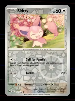 Skitty 130/162 Common Temporal Forces Pokemon Reverse Holo Near Mint - Image 1