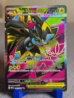 Mega Zeraora ex 098/084 Ultra Rare Pitch Black Pokemon Holo Near Mint - Image 1