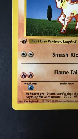 Ponyta 060/102 Shadowless 1st Edition Pokemon Base Set - Image 4