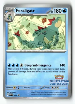 Pokemon Card Feraligatr - (Illustration Contest 2024 Promo Cards 213 - Image 1