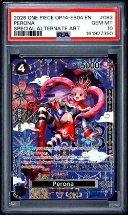 Perona SP - OP06-093 PSA 10 The Azure Sea's Seven SR One Piece - GEM MINT - Image 1