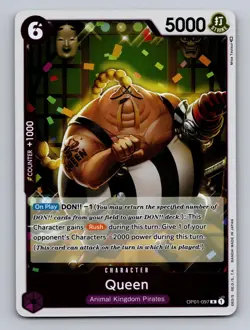 Queen OP01-097 Romance Dawn Rare Foil Near Mint - Pre-Errata - Image 1