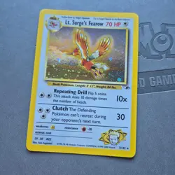 Pokemon - Lt. Surge's Fearow 7/132 Rare Gym Heroes Pokemon Unlimited Holo NM - Image 1
