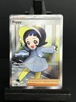 Poppy 220/197 Obsidian Flames FULL ART ULTRA RARE HOLO Trainer Pokemon Card NM - Image 1
