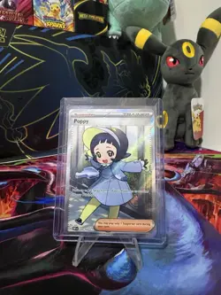 Pokemon TCG Poppy Trainer Obsidian Flames Holo Ultra Rare Card 220/197 - Image 1