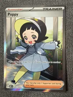 Pokemon TCG Poppy Trainer Obsidian Flames Holo Ultra Rare Card 220/197 - Image 1