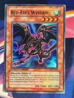 Red-Eyes Wyvern ANPR-ENSE2 Yugioh Card SUPER RARE LIMITED EDITION - Image 1