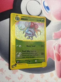 Gloom 78/165 Expedition 2002 Reverse Holo E-Reader Pokemon Card LP - Image 2