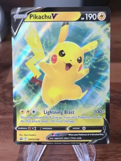 Pikachu V - Holo Promo SWSH: Sword & Shield Promo Cards SWSH198 NM - Image 1