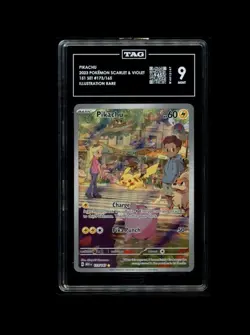 Pokemon Pikachu TCG Card 173/165 SV Scarlet & Violet 151 TAG 9 Graded Card - Image 1