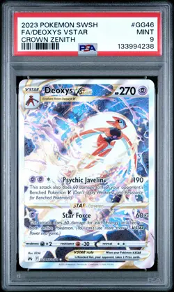 PSA 9 Deoxys Vstar Crown Zenith #GG46 2023 Pokemon Crown Zenith 133994238 - Image 1