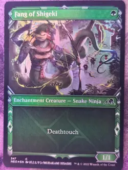 Fang of Shigeki (Showcase) 347 Kamigawa: Neon Dynasty Magic: Gathering Foil NM - Image 1