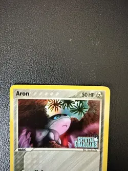 2006 Pokemon Aron 44/100 EX Crystal Guardians Reverse Holo Stamped NM/LP - Image 3